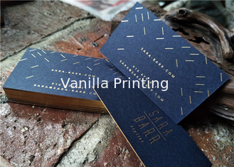China Navy Blue Foil Edge Business Cards supplier